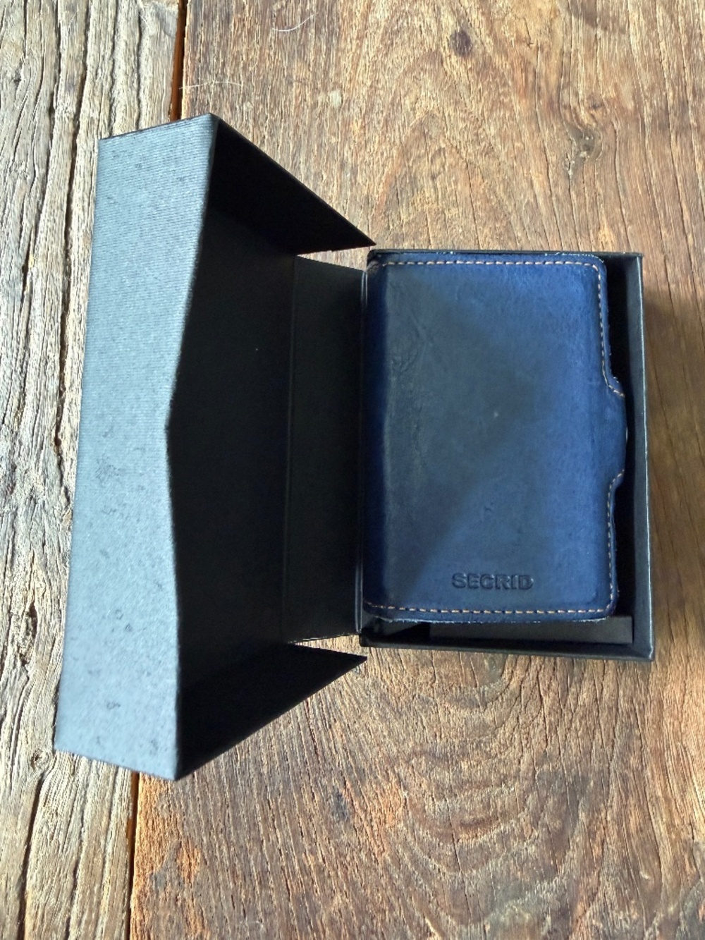 Secrid Slimwallet made with True Indigo leather